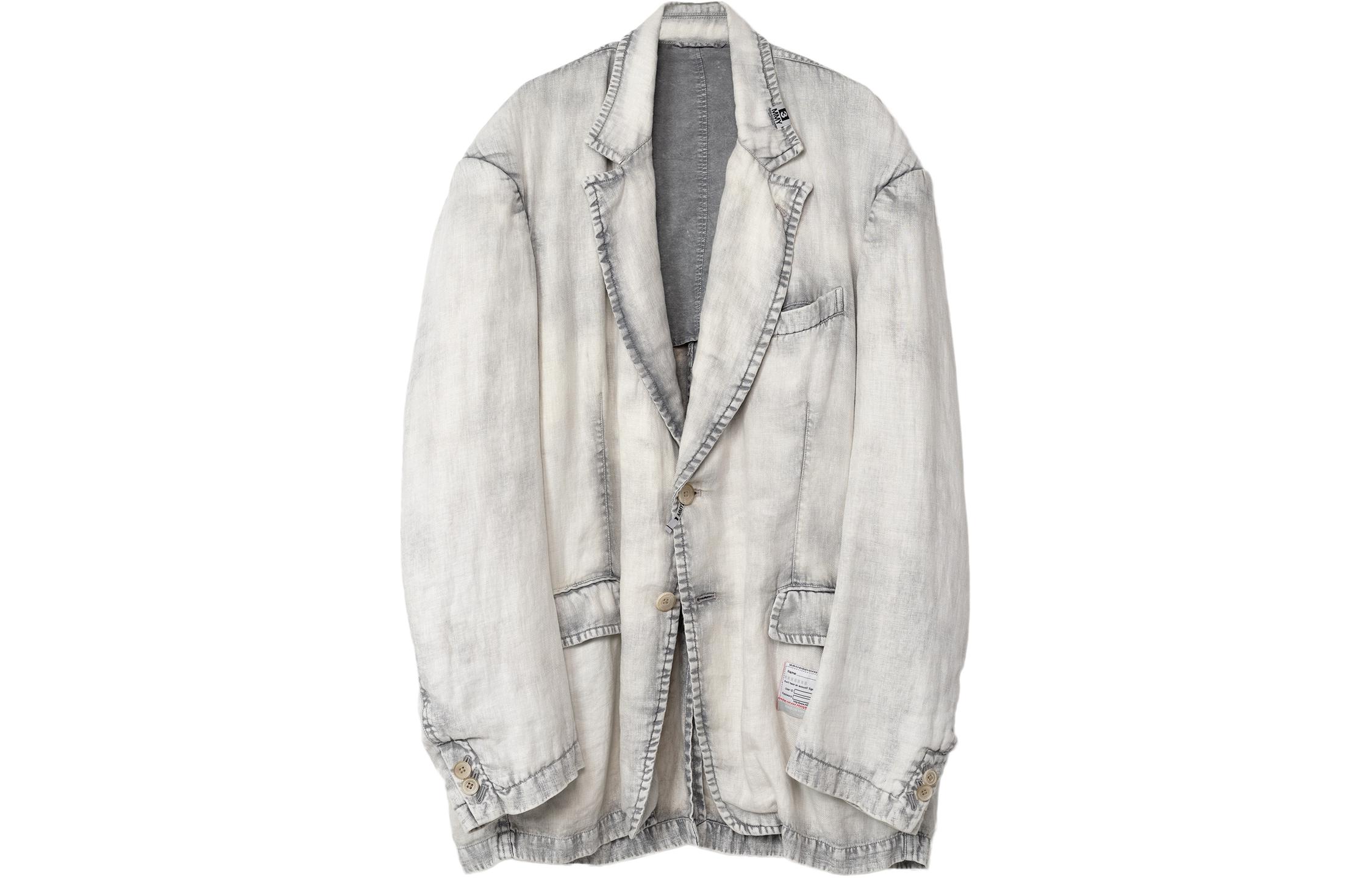 Maison Mihara Yasuhiro Mihara Yasuhiro Logo Print Long Sleeve Jacket Grey () A12JK591-GRAY