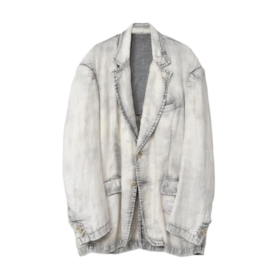 Maison Mihara Yasuhiro Mihara Yasuhiro Logo Print Long Sleeve Jacket Grey () A12JK591-GRAY
