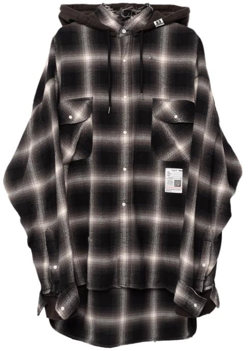 maison-mihara-yasuhiro-mihara-yasuhiro-plaid-button-up-hooded-fitted-long-sleeve-shirt-black-mens-j12-sh-074-black