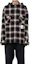 Shop Maison Mihara Yasuhiro 男士黑色格紋連帽修身長袖襯衫 J12SH074-BLACK