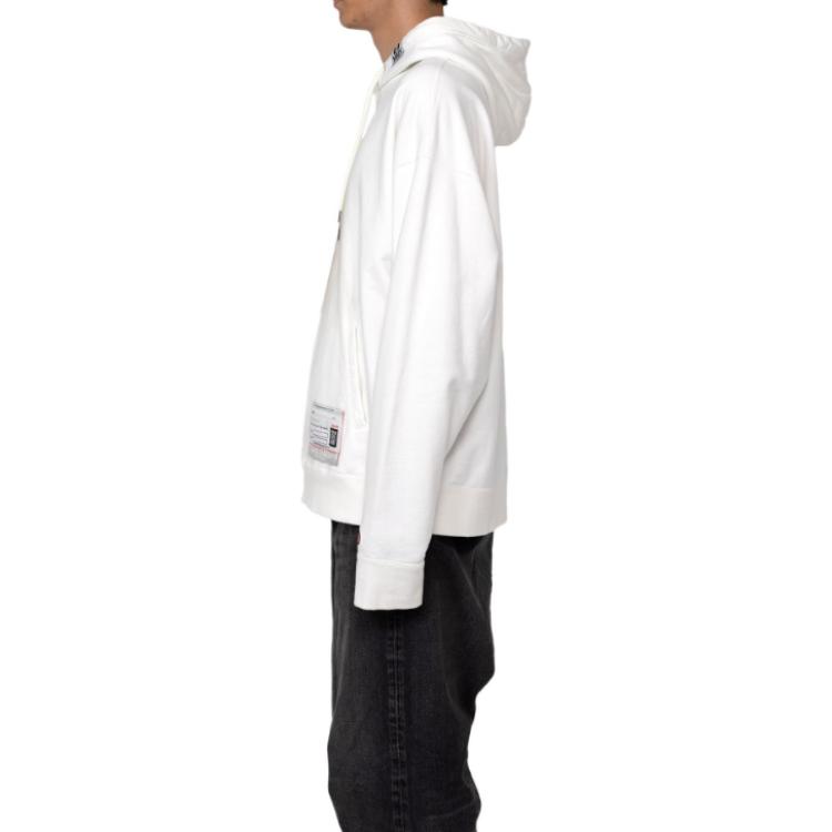 Maison Mihara Yasuhiro Mihara Yasuhiro Smiley Face Printed Hoodie  White Pullover Sweatshirt. A12HD672-WHITE 圖 7