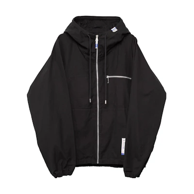 Maison Mihara Yasuhiro Mihara Yasuhiro Solid Black Slim Fit Long Sleeve Zip-Up Jacket G11NA101-BLACK