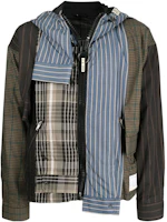 Maison Mihara Yasuhiro Mihara Yasuhiro SS22 Colorblock Patchwork Hooded Jacket Brown () A08BL062 Maison Mihara Yasuhiro Mihara Yasuhiro SS22 Colorblock Patchwork Hooded Jacket Brown () A08BL062