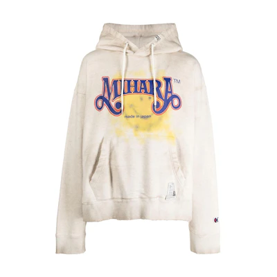 Maison Mihara Yasuhiro Mihara Yasuhiro SS23 Yellow Letter Print Pullover Hoodie Mens A10HD571