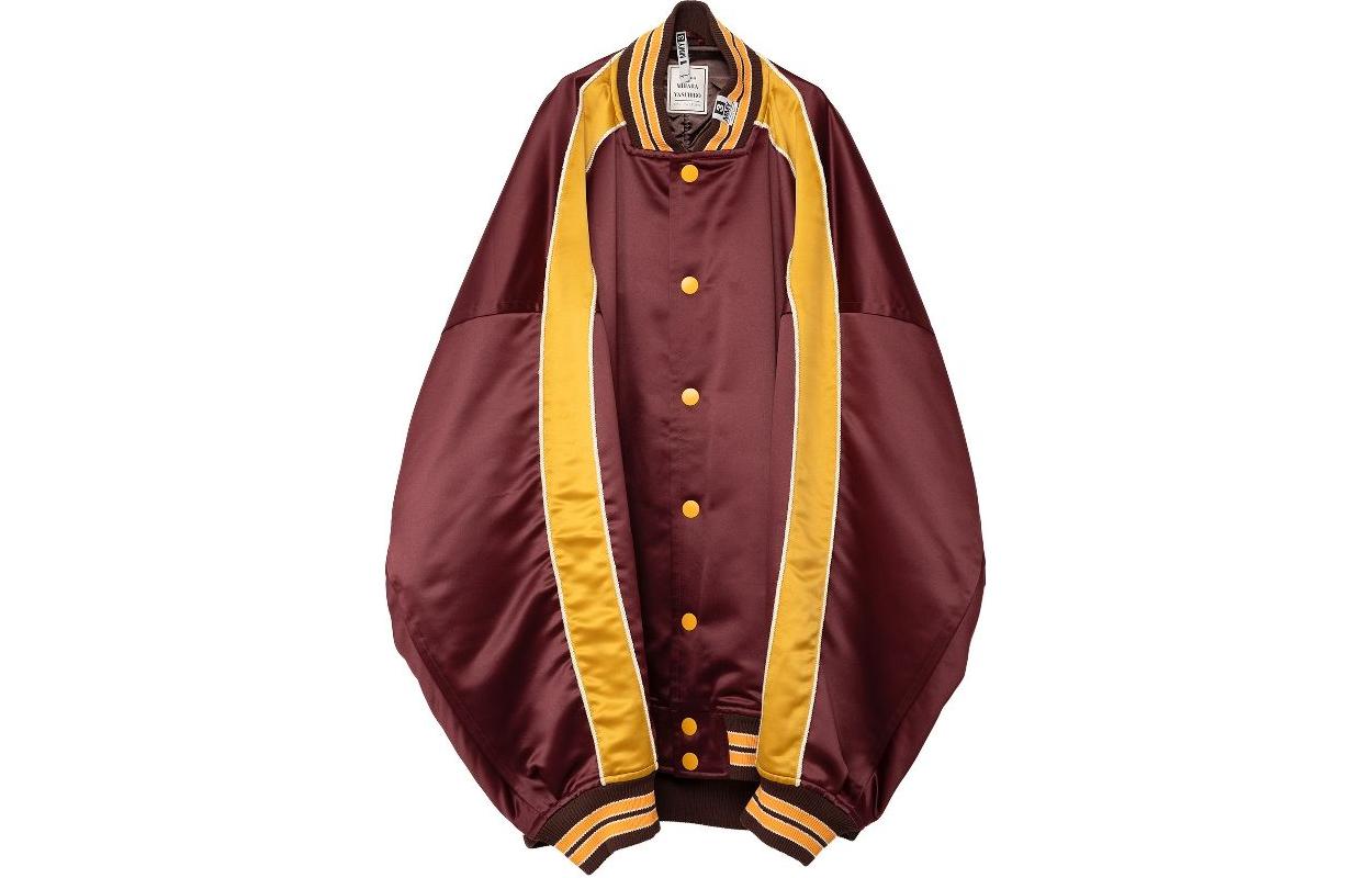 Maison Mihara Yasuhiro Mihara Yasuhiro Wave Denim Stripe Print Zip-Up Jacket Black Outerwear G11JK018-BLACK