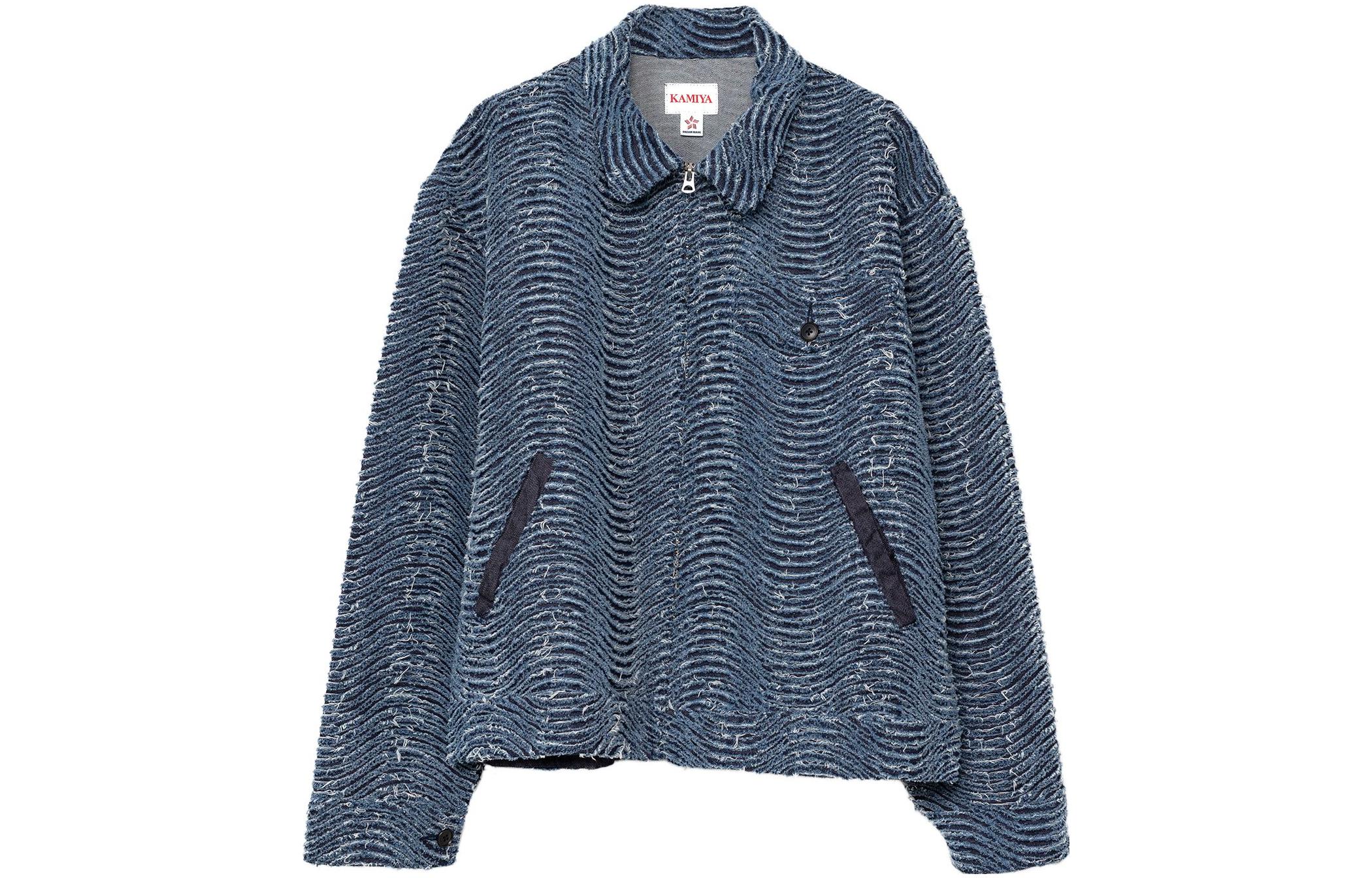 Maison Mihara Yasuhiro Mihara Yasuhiro Wave Ox Blouson Brown Zip-Up Baseball Collar Jacket G11BL015-BROWN