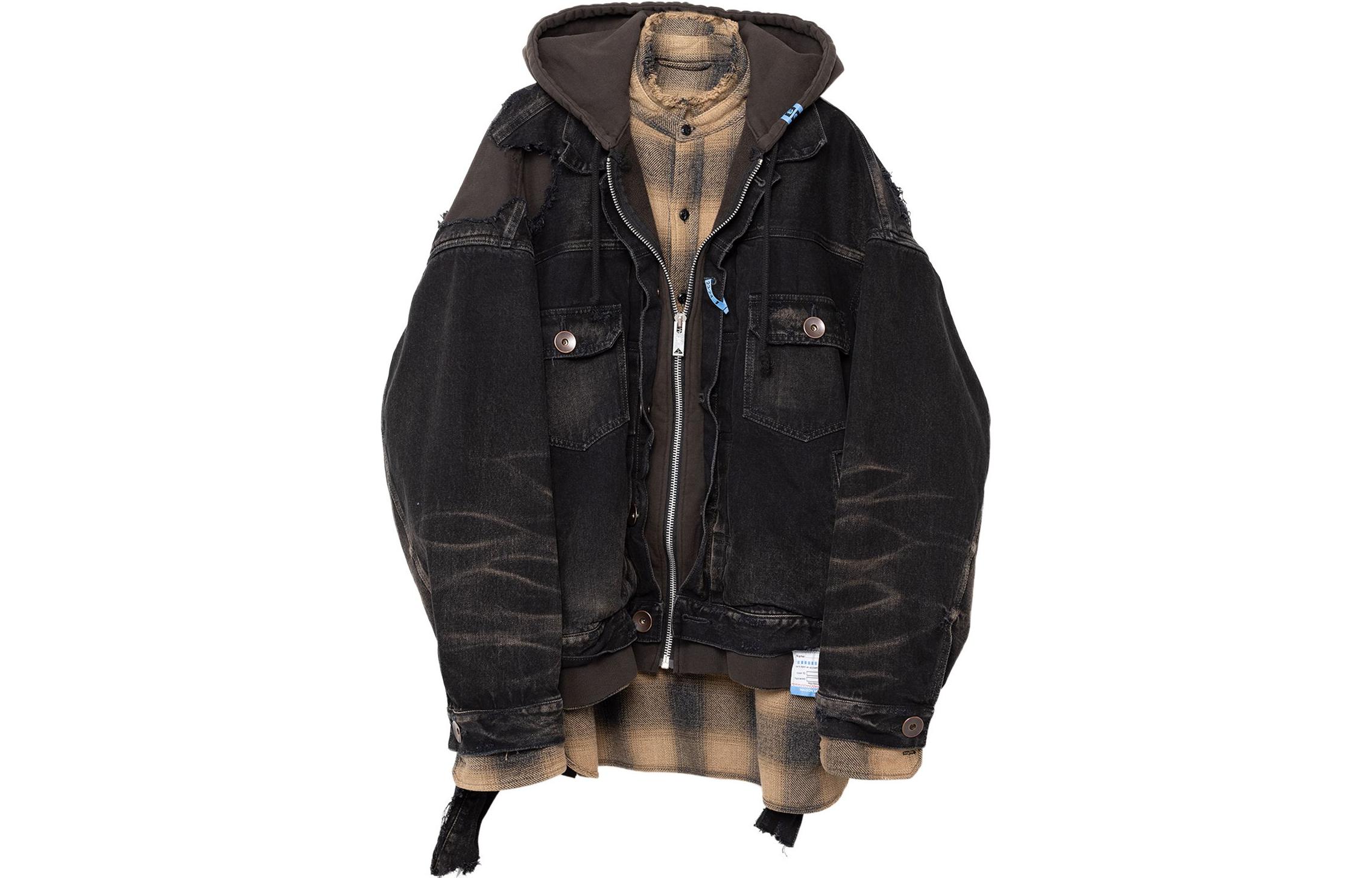 Maison Mihara Yasuhiro Multicolor Patchwork Long-Sleeve Jacket J11BL021-INDIGO