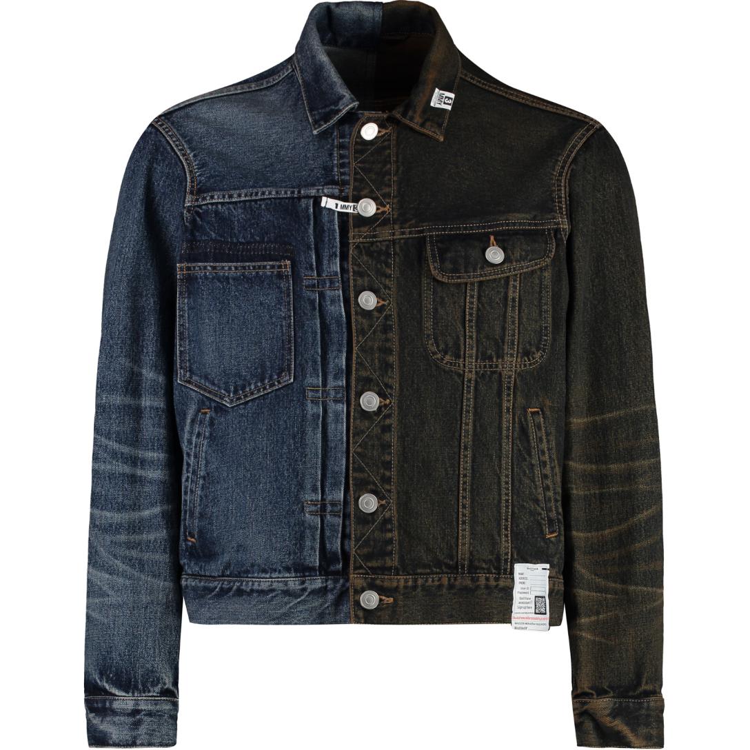 Maison Mihara Yasuhiro Navy Blue Plain Collar Long-Sleeve Jacket Men’s A11SH011-NAVY