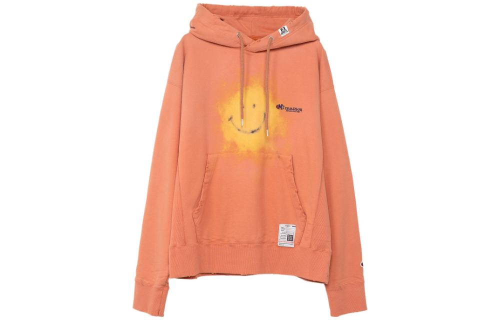Maison Mihara Yasuhiro Orange Letter Print Oversized Crewneck Sweatshirt A10PO723-ORANGE