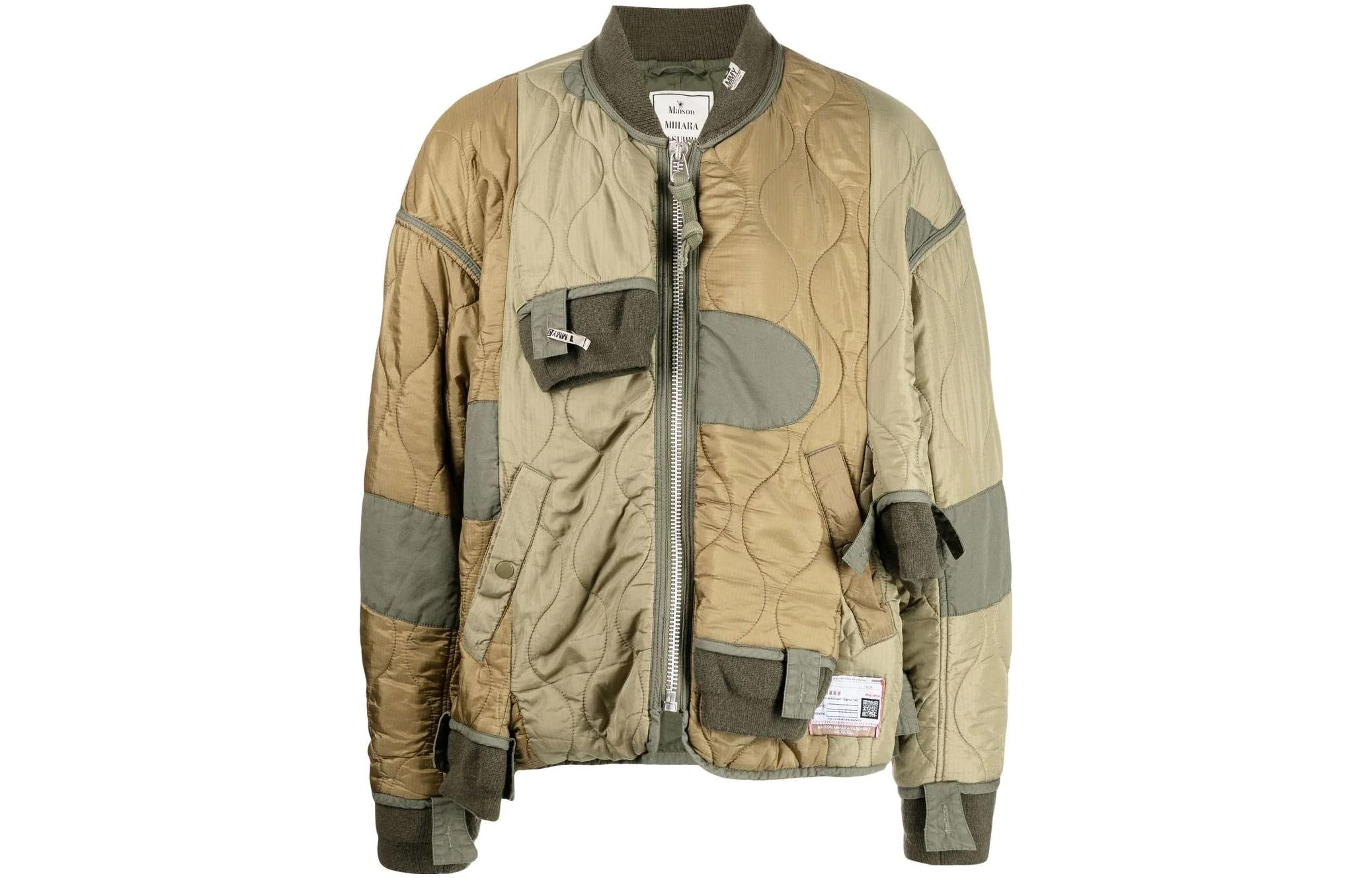 Maison Mihara Yasuhiro Purple Bleached Zip-Up Hoodie Jacket With Print G12HD052-PURPLE