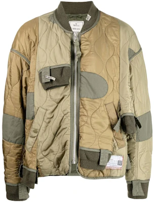 Maison Mihara Yasuhiro Jaket Patchwork Quilted Coklat Hijau A09BL055-KHAKI Buy Maison Mihara Yasuhiro Jaket Patchwork Quilted Coklat Hijau A09BL055-KHAKI