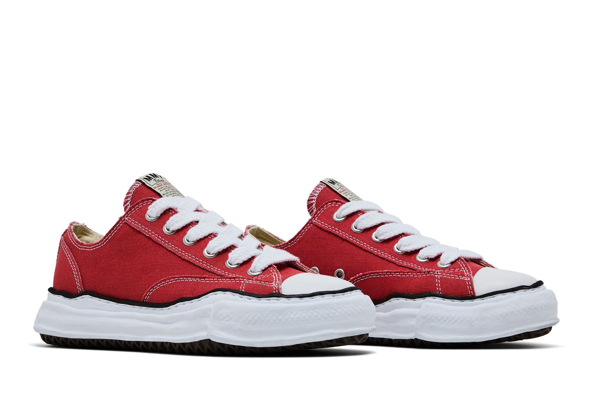 Cheap Maison Mihara Yasuhiro Peterson OG经典帆布低帮鞋‘红色’ A01FW702-RED