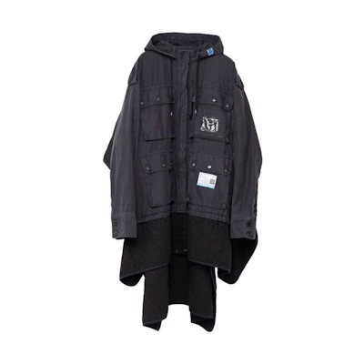Maison Mihara Yasuhiro Solid Color Oversized Hoodie Navy Blue () A11HD561-NAVY