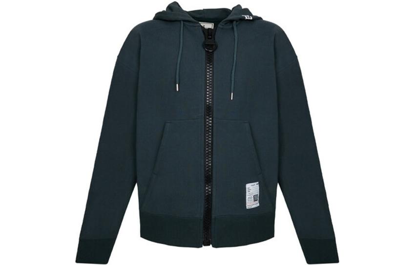 Maison Mihara Yasuhiro SS23 Black Long Sleeve Zip-Up Hoodie Mens J09PK521-BLACK