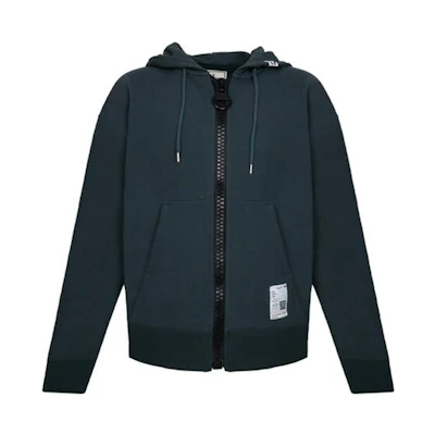 Maison Mihara Yasuhiro SS23 Black Long Sleeve Zip-Up Hoodie Mens J09PK521-BLACK