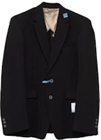 Maison Mihara Yasuhiro SS23 Black Single-Breasted Long Sleeve Jacket Men A11JK031-BLACK Maison Mihara Yasuhiro SS23 Black Single-Breasted Long Sleeve Jacket Men A11JK031-BLACK