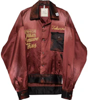Maison Mihara Yasuhiro SS23 Bordeaux Red Embroidered Button-Up Jacket J11BL062BORDEAUX Maison Mihara Yasuhiro SS23 Bordeaux Red Embroidered Button-Up Jacket J11BL062BORDEAUX