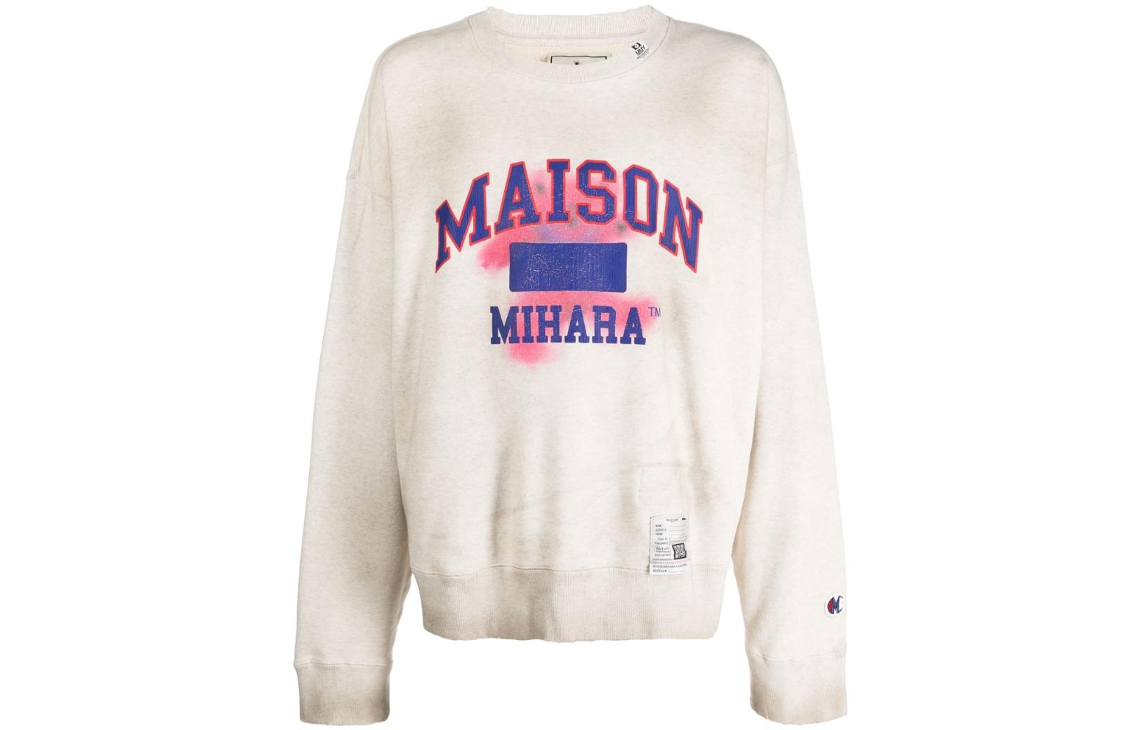 Maison Mihara Yasuhiro SS23 Graphic Print Oversized Pullover Sweatshirt Black Unisex A09PO722-BLACK