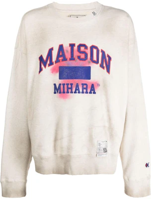 Maison Mihara Yasuhiro SS23 仿舊Logo印花白色長袖上衣 男款 J10PO513 Buy Maison Mihara Yasuhiro SS23 仿舊Logo印花白色長袖上衣 男款 J10PO513