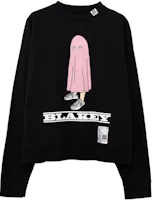 Maison Mihara Yasuhiro SS23 Graphic Print Oversized Pullover Sweatshirt Black Unisex A09PO722-BLACK Maison Mihara Yasuhiro SS23 Graphic Print Oversized Pullover Sweatshirt Black Unisex A09PO722-BLACK