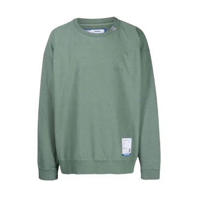 Maison Mihara Yasuhiro SS23 White Logo Embroidered Long Sleeve Polo Sweatshirt Mens A09PO582-WHITE