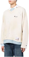 Maison Mihara Yasuhiro SS23 White Logo Embroidered Long Sleeve Polo Sweatshirt Mens A09PO582-WHITE Maison Mihara Yasuhiro SS23 White Logo Embroidered Long Sleeve Polo Sweatshirt Mens A09PO582-WHITE