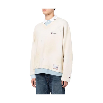 Maison Mihara Yasuhiro SS24 Animal Print Oversized Crewneck Sweatshirt Grey Men J12PO542-GARY