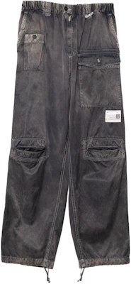 Maison Mihara Yasuhiro SS24黑色复古宽松多口袋工装裤. A12PT041-BLACK Order Maison Mihara Yasuhiro SS24黑色复古宽松多口袋工装裤. A12PT041-BLACK