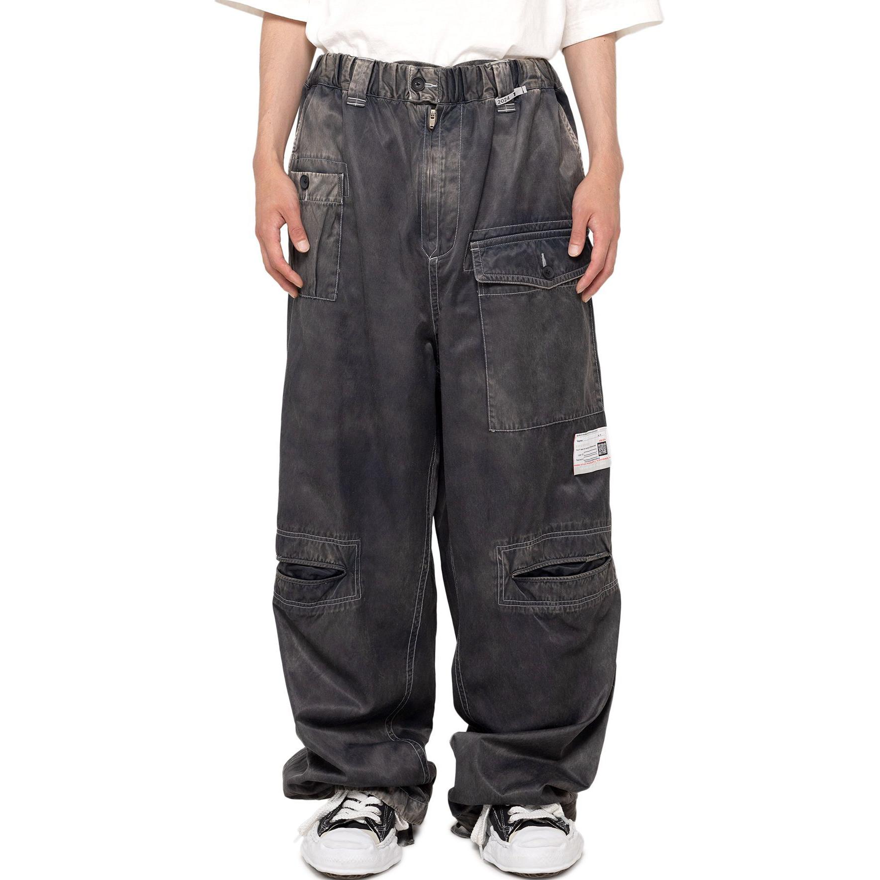 Maison Mihara Yasuhiro SS24  Black Loose Fit Retro Multi-Pocket Cargo Pants. A12PT041-BLACK 圖 4