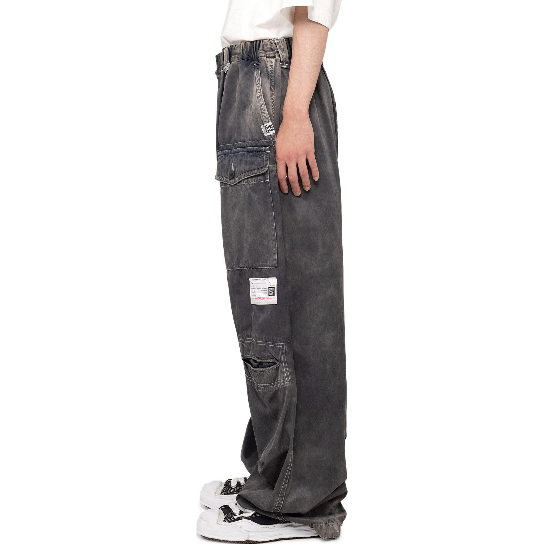 Maison Mihara Yasuhiro SS24  Black Loose Fit Retro Multi-Pocket Cargo Pants. A12PT041-BLACK 圖 6