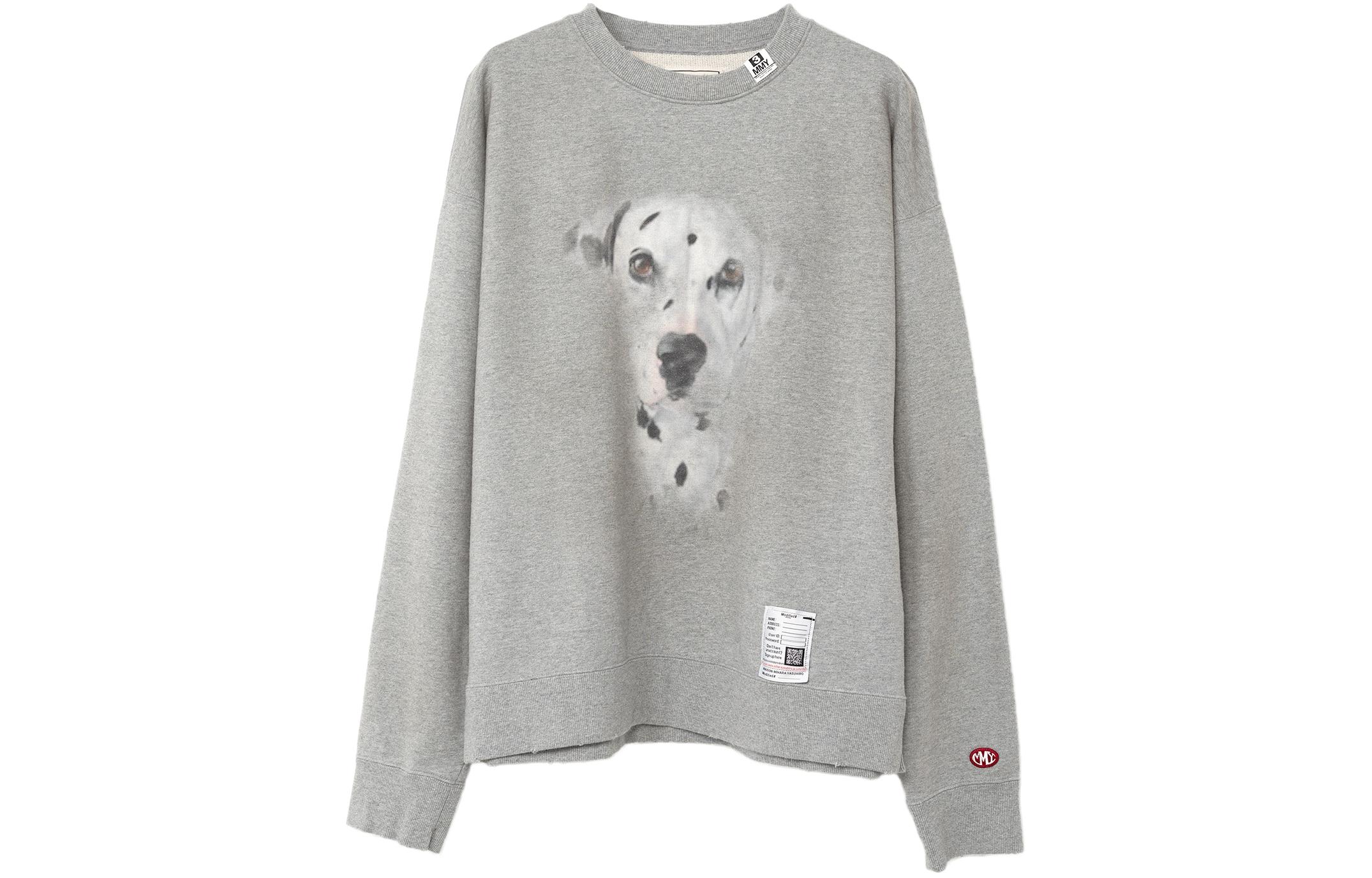 Maison Mihara Yasuhiro SS24 Animal Print Oversized Pullover Crewneck Sweatshirt Black J12PO542-BLACK