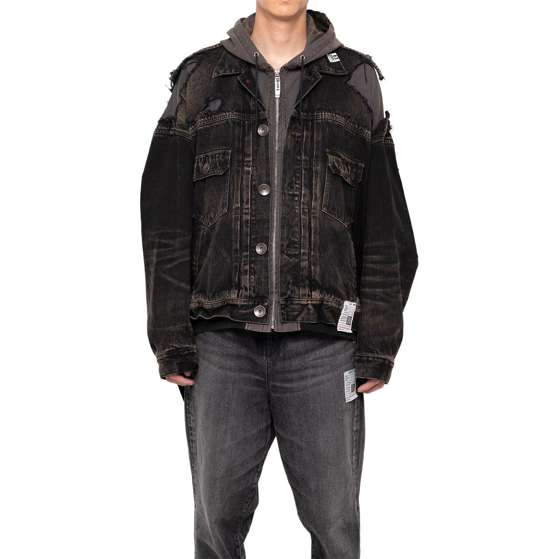 Maison Mihara Yasuhiro SS24 Oversized Layered Zip-Up Denim Jacket Black Menswear J12BL021-BLACK 圖 4