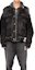 Shop Maison Mihara Yasuhiro SS24 男裝黑色拼接寬鬆拉鍊丹寧外套 J12BL021-BLACK