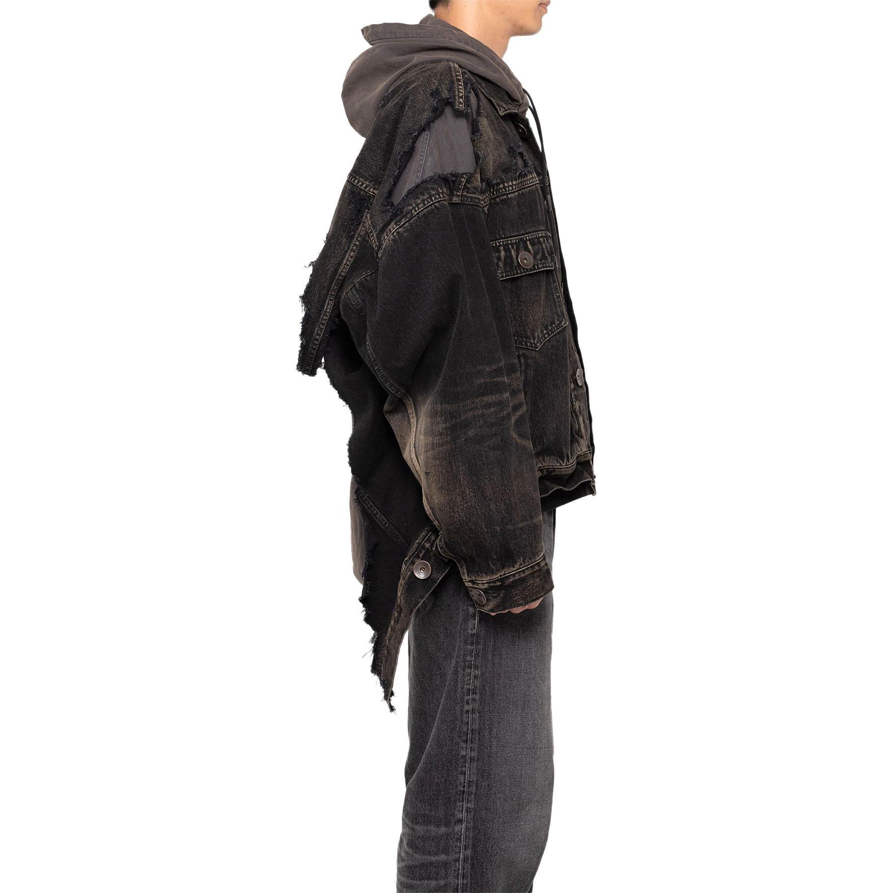 Maison Mihara Yasuhiro SS24 Oversized Layered Zip-Up Denim Jacket Black Menswear J12BL021-BLACK 圖 6