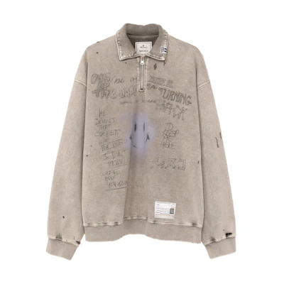 Maison Mihara Yasuhiro SS24 Retro Double-Zip Raglan Jacket Navy - C12BL111