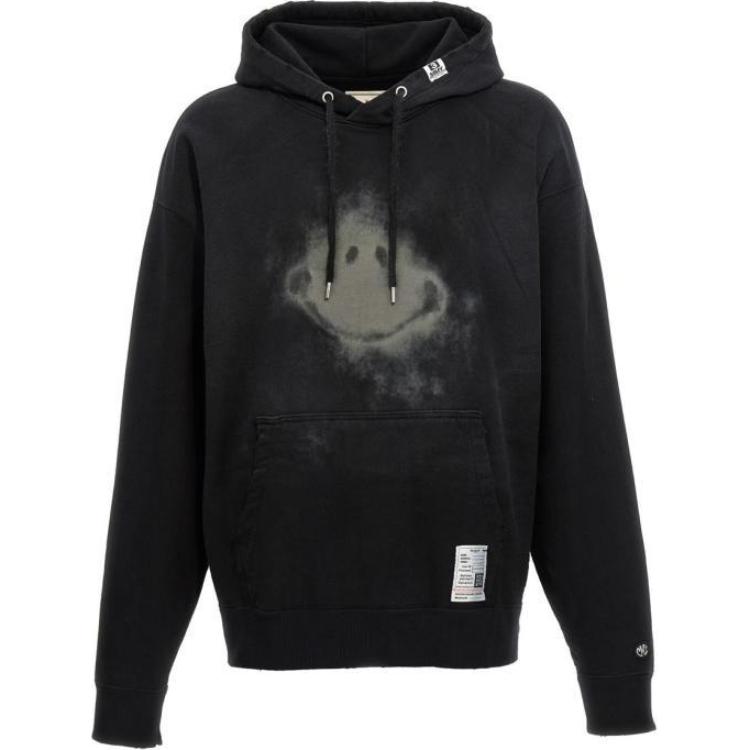 Maison Mihara Yasuhiro SS24 Spring Summer Letter Oversized Pullover Sweatshirt Black A12PO552-BLACK