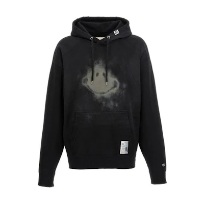 Maison Mihara Yasuhiro SS24 Spring Summer Letter Oversized Pullover Sweatshirt Black A12PO552-BLACK