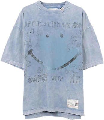 Maison Mihara Yasuhiro SS25 微笑Logo印花藍色寬鬆版T恤 男款 A14TS622-BLUE Buy Maison Mihara Yasuhiro SS25 微笑Logo印花藍色寬鬆版T恤 男款 A14TS622-BLUE