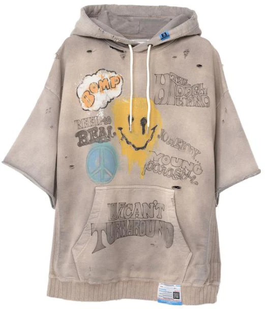 maison-mihara-yasuhiro-vintage-smile-logo-short-sleeve-hoodie-beige-a11-hd-592-beige