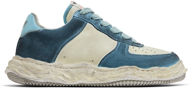 Maison Mihara Yasuhiro Wayne 原创低帮磨旧蓝白皮鞋 A10FW710BLUEWHITE Buy Maison Mihara Yasuhiro Wayne 原创低帮磨旧蓝白皮鞋 A10FW710BLUEWHITE