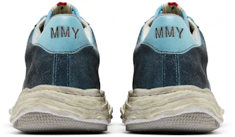 Details for Maison Mihara Yasuhiro Wayne OG Suola Bassa in Pelle ''Blu Bianco'' Distressed A10FW710BLUEWHITE