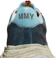 Sizing Maison Mihara Yasuhiro Wayne OG Suola Bassa in Pelle ''Blu Bianco'' Distressed A10FW710BLUEWHITE