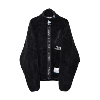 Maison Mihara Yasuhiro Wide Back Velour Track Jacket Black Casual Outerwear A11JK582-BLACK