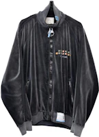 Maison Mihara Yasuhiro Wide Back Velour Track Jacket Black Casual Outerwear A11JK582-BLACK Maison Mihara Yasuhiro Wide Back Velour Track Jacket Black Casual Outerwear A11JK582-BLACK