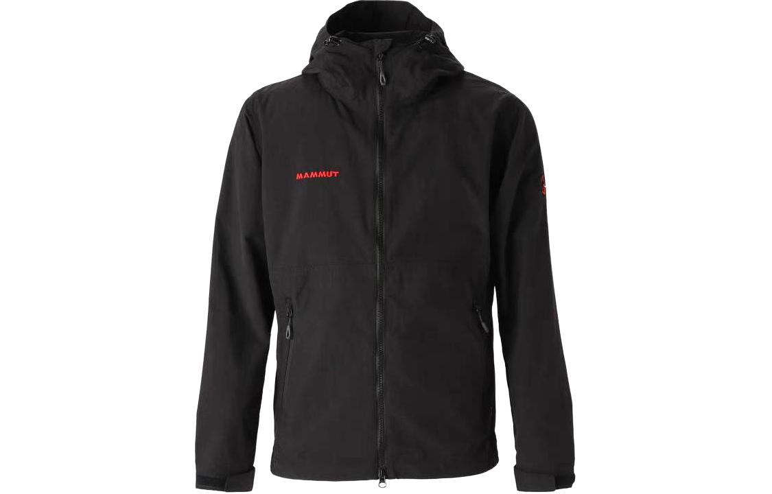 MAMMUT 160th Anniversary Lightweight Hooded Windbreaker Jacket Black Unisex 1012-00511