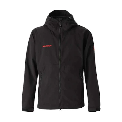 MAMMUT 160th Anniversary Lightweight Hooded Windbreaker Jacket Black Unisex 1012-00511