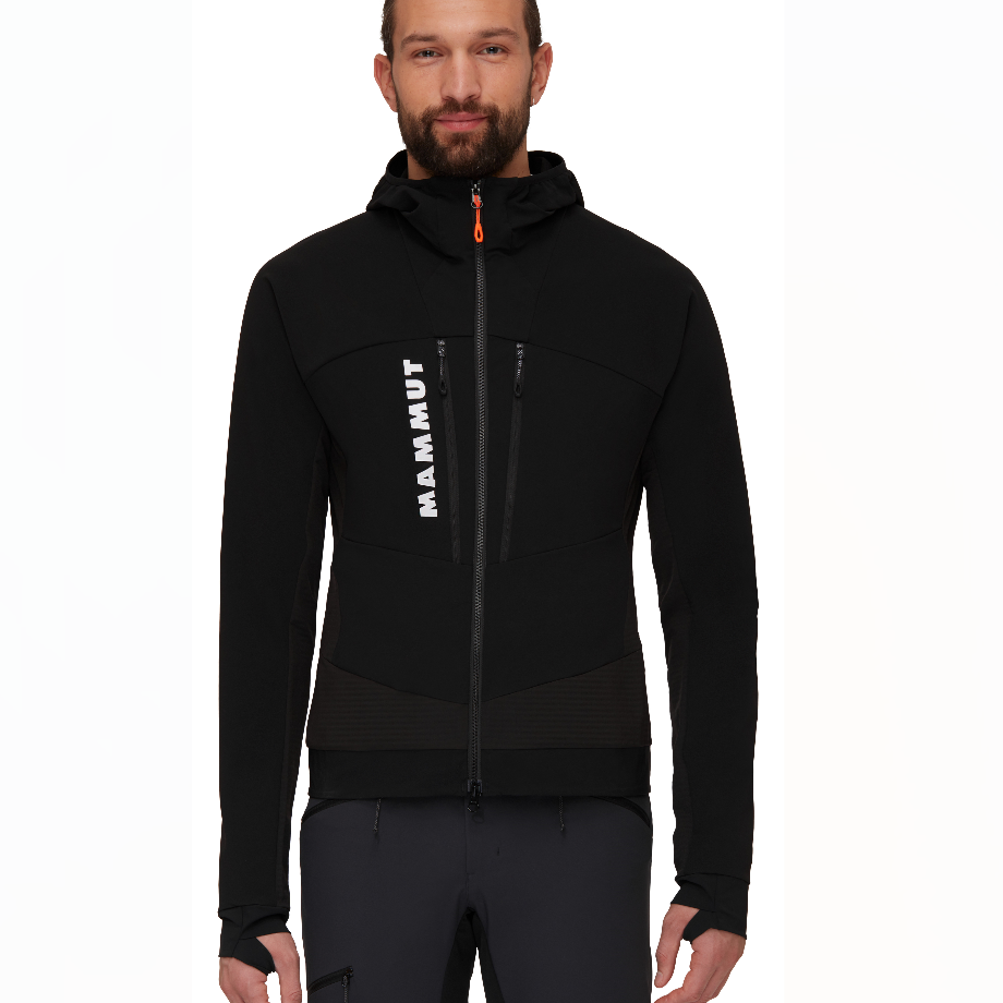 Shop MAMMUT Aenergy防風軟殼外套防潑水抓毛連帽上衣 1011-01920