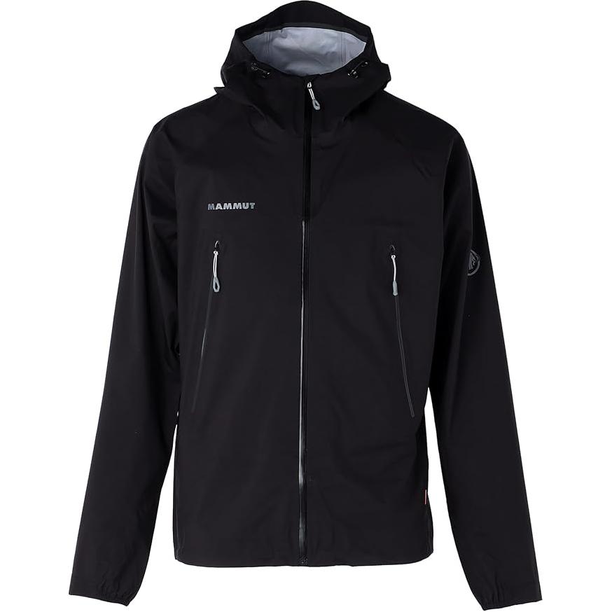 MAMMUT  Black Hoodie Jacket with Logo and Zipper. 1010-31150