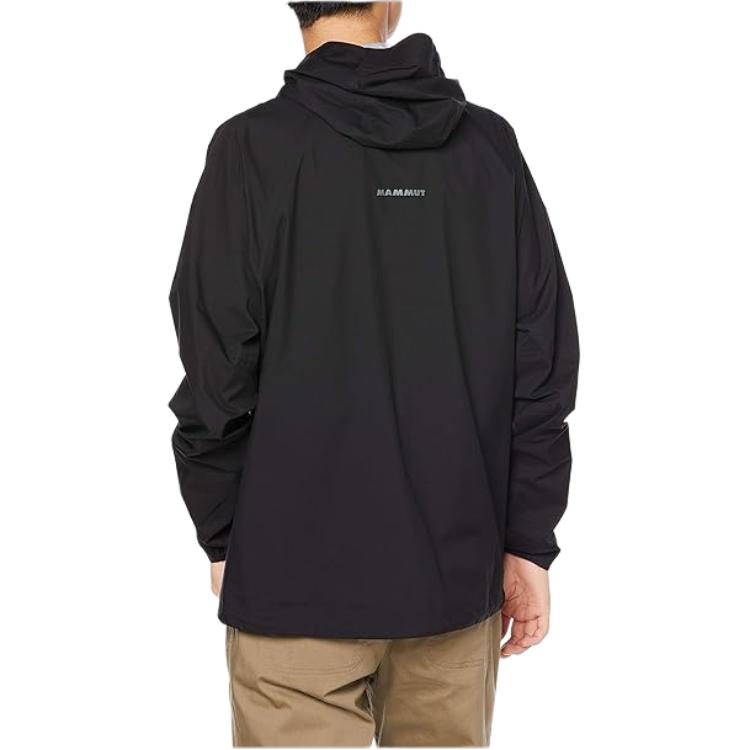 Details for MAMMUT  Black Hoodie Jacket with Logo and Zipper. 1010-31150