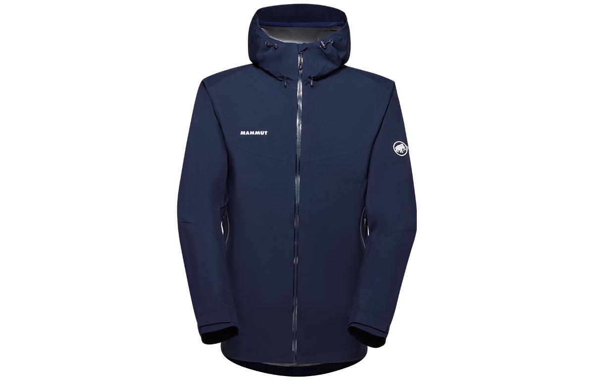 MAMMUT  Outdoor Waterproof Windproof Blue Hooded Jacket with Letter Print. 1010-27841 圖 2